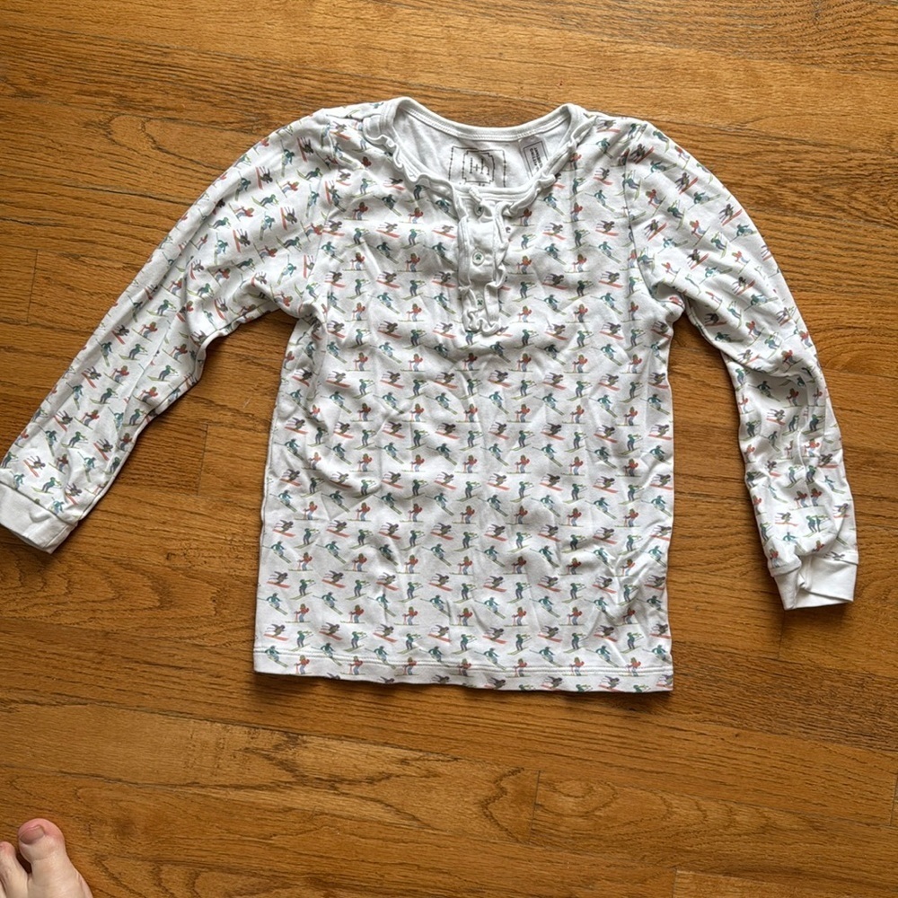 Lila and Hayes girls skier pajama Pima cotton top size 8